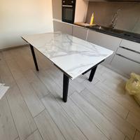 Tavolo Allungabile Marmo Bianco 140x90