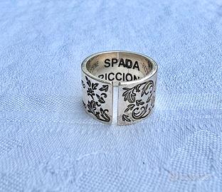 Fascia argento con incisione