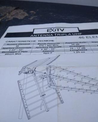 antenna tripla uhf