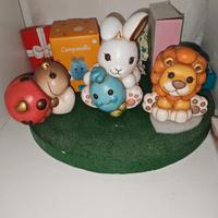 3 animaletti thun più campanella