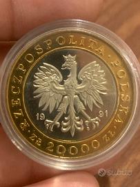 Moneta Polonia 20000 zlota