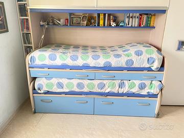 Letto a castello estraibile