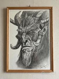 Ritratto Fantasy Originale (Demone) - Chiaroscuro