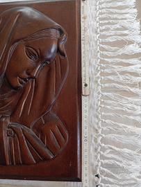 scultura in legno madonna 