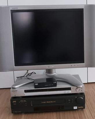 Tv sharp/lettore DVD/videocassette/Decoder