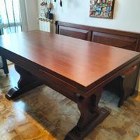 TAVOLO ALLUNGABILE CON PANCA E 5 SEDIE