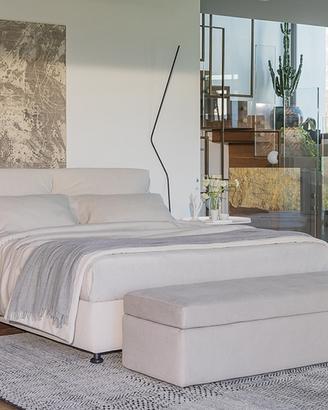 Letto matrimoniale Flou mod. Nathalie - Bianco