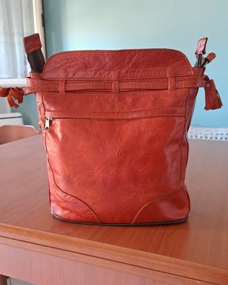 borsa a tracolla in pelle  per tablet