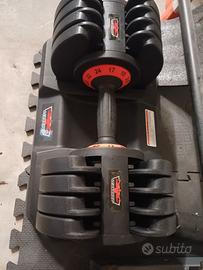 manubri regolabili 32 kg più panca