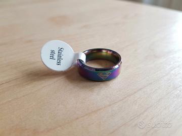 Anello Superman acciaio inossidabile misura 16
