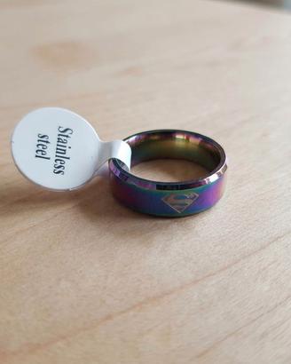 Anello Superman acciaio inossidabile misura 16