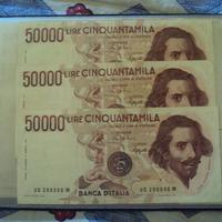 cartamoneta lire 50000 bernini 1 tipo