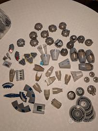 Lotto pezzi trasparenti, adesivati, stampati Lego