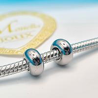 Coppia ferma charm acciaio (per bracciale Pandora)