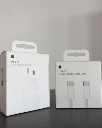 NUOVI Apple Alimentatore 20W + Cavo Type-C 2M