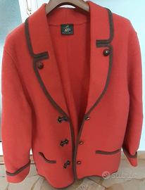 Giacca Cappotto ROSSA in LANA COTTA
