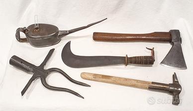 Ascia Oliatore Roncola Martello Rampino - Vintage