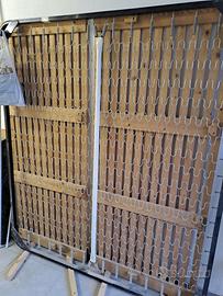 Rete metallica Matrimoniale 190x160 doghe legno