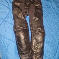 pantaloni moto in pelle 