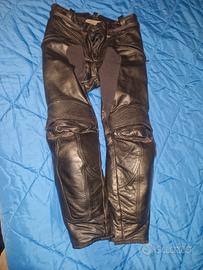 pantaloni moto in pelle 