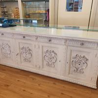 Bancone d'Epoca Artigianale – Top Marmo e Teca in 