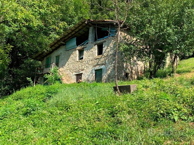 Cascina con terreno e bosco di proprietà