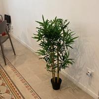 Pianta di Bambou artificiale con vaso in plastica
