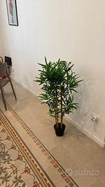 Pianta di Bambou artificiale con vaso in plastica