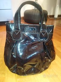 borsa nera lucida Harrods 