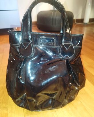 borsa nera lucida Harrods 