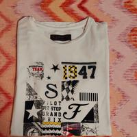 T-shirt Ferrari bianca taglia 11-12 anni bambina