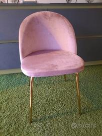 Potroncina in tessuto velluto antimacchia rosa