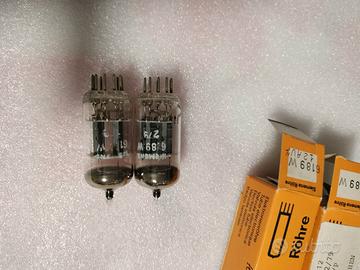 Coppia valvole ecc82 6189 Siemens Monaco NOS