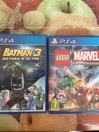 Lego batman 3 e lego marvel super heroes per ps4