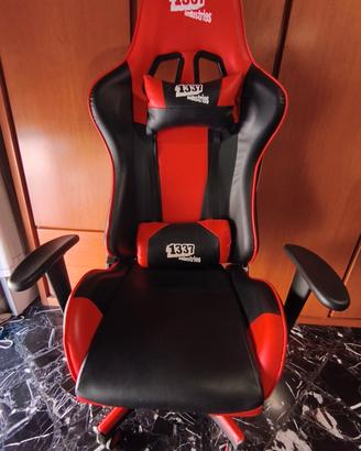 Sedia da Gaming 1337 Industries Rossa Nera