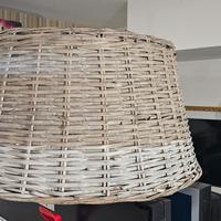 Maisons du Monde lampadario paralume rattan