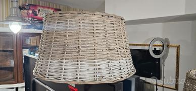 Maisons du Monde lampadario paralume rattan