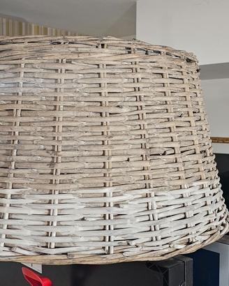 Maisons du Monde lampadario paralume rattan