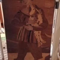 Quadro Legno Intarsiato Cavalli Quadro Vintage Su