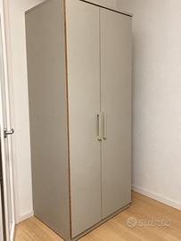 Armadio guardaroba grigio chiaro 204x81x60