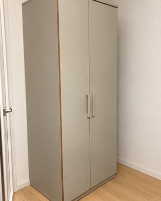 Armadio guardaroba grigio chiaro 204x81x60