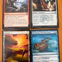 Lotto 4 carte non comuni Magic The Gathering.