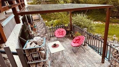 Tettoia/Veranda in Vetro e acciaio