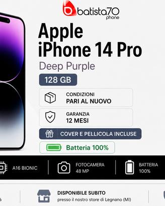 Apple iPhone 14 Pro Deep Purple 128 Gb