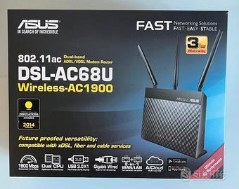 ROUTER ASUS DSL-AC68U Wirelwss-AC1900