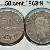 50 centesimi 1863 N