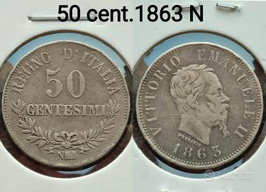 50 centesimi 1863 N