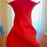 Vaso  Colore Rosso - Design Unico e Futuristico