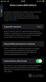 IPHONE SE stato batteria 100%