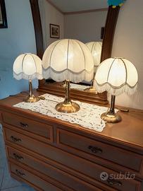 Lampada da tavolo con coppia di abat-jour
